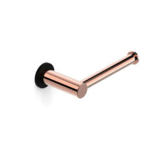 Pegasi Toilet Roll Holder Matte Black And Rose Gold 01