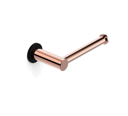 Pegasi Toilet Roll Holder Matte Black And Rose Gold 01