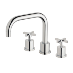 Ra100 Chr Radii Basin Set Swivel 160mm Squareline 3