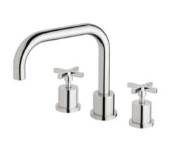 Ra100 Chr Radii Basin Set Swivel 160mm Squareline 3