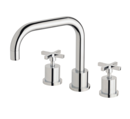 Ra100 Chr Radii Basin Set Swivel 160mm Squareline 3