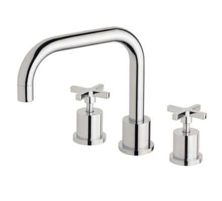 Ra100 Chr Radii Basin Set Swivel 160mm Squareline 3