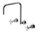 Ra810 Chr Radii Wall Sink Set 300mm Squareline 3