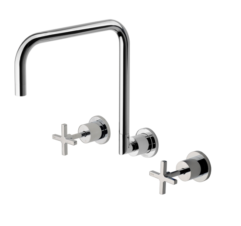 Ra810 Chr Radii Wall Sink Set 300mm Squareline 3