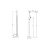 Radii Floor Mounted Bath Mixer 1