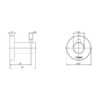 Radii Robe Hook Square Or Round Back Plate 04