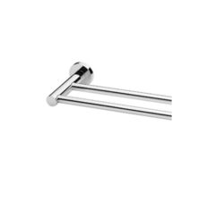 Radii Towel Rail Double 600mm Round Or Square Back Plate 01