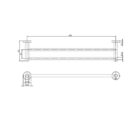 Radii Towel Rail Double 600mm Round Or Square Back Plate 04