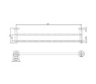 Radii Towel Rail Double 800mm Round Or Square Back Plate 04