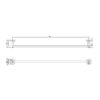 Radii Towel Rail Single 800mm Round Or Square Back Plate 02 03
