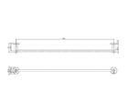 Radii Towel Rail Single 800mm Round Or Square Back Plate 02 03