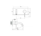 Spillo Up Basin Mixer Wall Mount 159mm 02