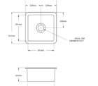 Th Cuisine 46x46 Square Sink Specs