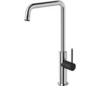 Toi Sink Mixer 180mm Squareline Chrome Matte Black 04