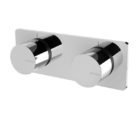 Toi Twin Shower Wall Mixer Chrome And Matte Black 01