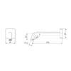 Toi Wall Bath Outlet 180mm 03