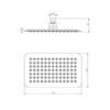 Vivid Slimline Shower Rose 250x150mm Slimline Rectangle 02