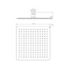 Vivid Slimline Shower Rose 300mm Square 02