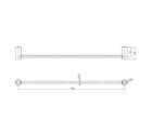 Vivid Slimline Towel Rail Single 600mm 03