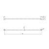 Vivid Slimline Towel Rail Single 800mm 03