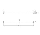 Vivid Slimline Towel Rail Single 800mm 03