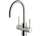 Vivid Slimline Twin Handle Sink Mixer 160mm 01