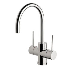 Vivid Slimline Twin Handle Sink Mixer 160mm 01