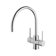 Vivid Slimline Twin Handle Sink Mixer 220mm 01