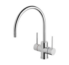 Vivid Slimline Twin Handle Sink Mixer 220mm 01