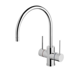 Vivid Slimline Twin Handle Sink Mixer 220mm 01