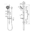 Vivid Hand Shower On Rail Black 05