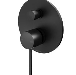 Vs791mb Vivid Slimline Shower Bath Diverter Mixer Matte Black