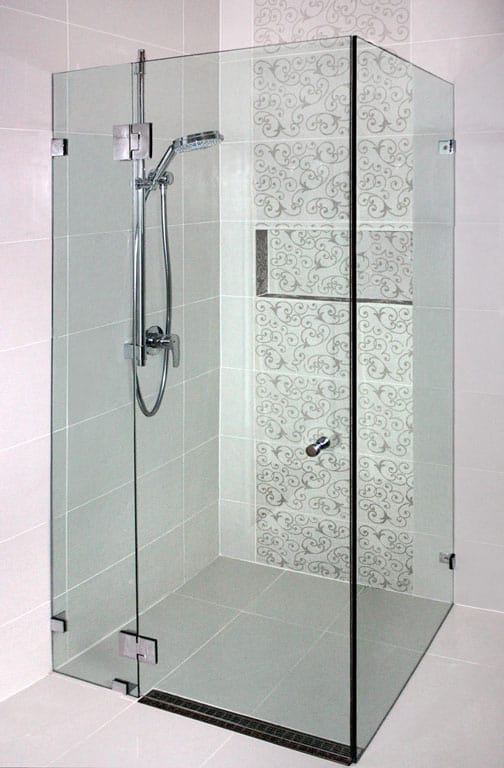 White_bathroom_frameless_hinged_shower_screen-6