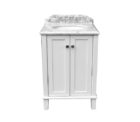 Coventry 60 X 55 Satin White Vanity With Real Marble Top Ceramic Undercounter Basin 1390468227