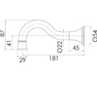 Ns069 Nostalgia Bath Outlet Shepherds Crook Line Drawing 1 3