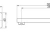 Ra764 Radii Wall Mixer Set 280mm Line Drawing 1 3