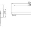 Ra784 Radii Wall Mixer Set 230mm Line Drawing 1 3
