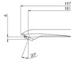 Ag774 Argo Wall Basin Outlet 180mm Line Drawing