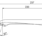 Ag775 Argo Wall Basin Outlet 220mm Line Drawing 9