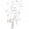 Faucet Zeos Sink Mixer Square 160 Specs