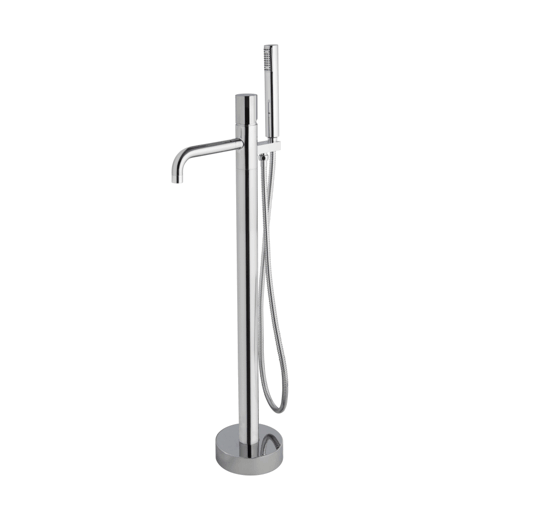 Spillo Tech V Bath Filler With Handshower Floor Standing White