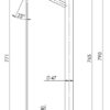 V799 Vivid Floor Mounted Bath Mixer Line Drawing 7