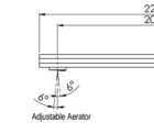 110 7610 Alia Wall Basin Outlet 200mm Line Drawing 01