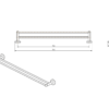 Abey Double Towel Rail Specs