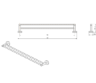 Abey Double Towel Rail Specs