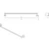 Abey Single Towel Rail Specs