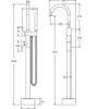 Fienza Empire Floor Stand Bath Mixer Sho Specs