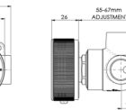 117 7800 Axia Shower Mixer Line Drawing 1