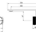 117 7810 Axia Wall Mixer Set Line Drawing